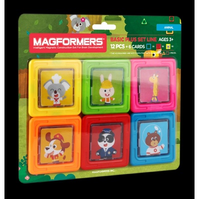 Magformers Kartičky zvířátka, 12 ks