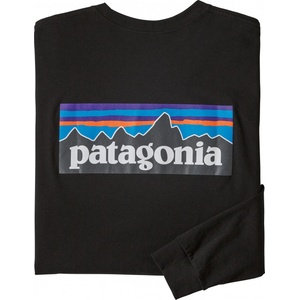 Patagonia Мъжка блуза с дълъг ръкав Patagonia L/S P-6 Logo Responsibili-Tee Longsleeve - Black (016-7132-0114)