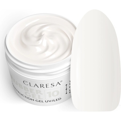 Claresa stavební gel na nehty Rubber gel mléčná bílá 10 45 g