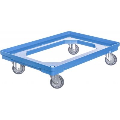 PK Group Vozík pod přepravky 4 otočná kolečka 75 mm polyuretan Barvy: Modrá