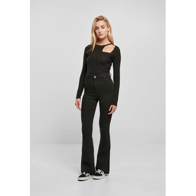 Urban Classics Дамско боди с дълъг ръкав в черен цвят Urban Classics Cut Out LongsleeveUB-TB5476-00007 - Черен, размер L