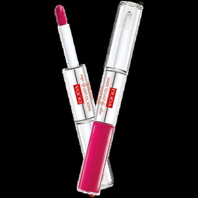 PUPA Milano Dlouhotrvající tekutá rtěnka Made To Last Lip Duo Liquid Lip Colour 2 x 004 Geranium Fuchsia 4 ml