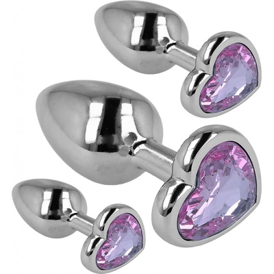 LOLO nerezové anální kolíky v sadě velikosti S, M, L