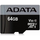 Paměťové karty ADATA SDXC 64 GB UHS-I U3 ASDX64GUI3V30S-R