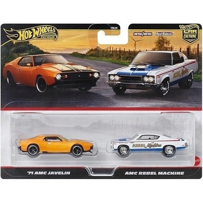 Mattel Hot Wheels Premium Car Culture 71 AMC Javelin and Amc Rebel Machine
