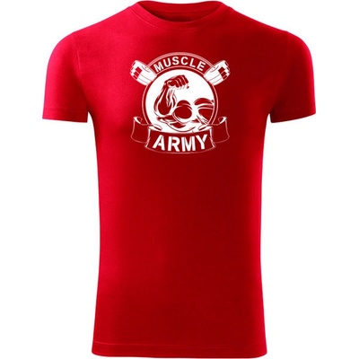 Dragowa fitness tričko muscle army Original červené