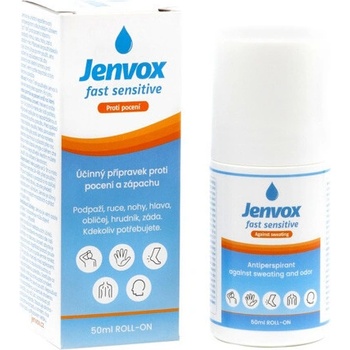 Jenvox Fast Sensitive roll-on proti poteniu a zápachu 50 ml