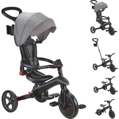 Globber Explorer Trike Foldable 4in1 Black Grey