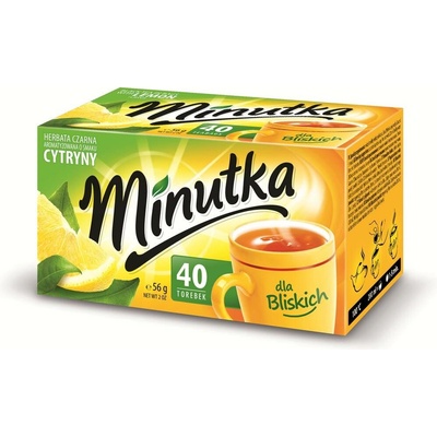 MOKATE Minutka Černý čaj aromatizovaný s citrónovou příchutí 56 g
