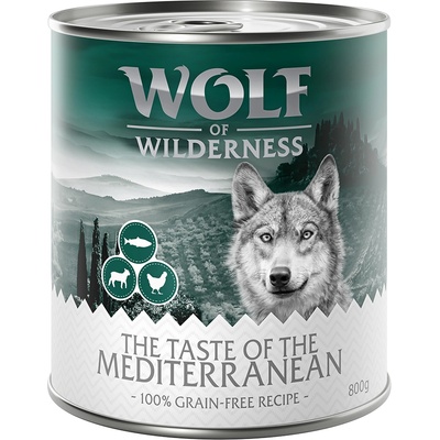 Wolf of Wilderness 24х800г The Taste Of. . . Wolf of Wilderness, консервирана храна за кучета -Mediterranean