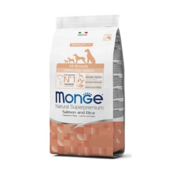 Image 1 of Monge All Breeds Puppy & Junior Salmon & Rice 12 kg