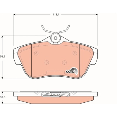 Sada brzdových platničiek, vždy 4 kusy v sade TRW GDB1740