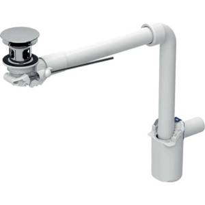 Geberit - Икономичен сифон за умивалници с преливник, изпускателен клапан с тяга, хром 152.072. 21.1 (152.072.21.1)