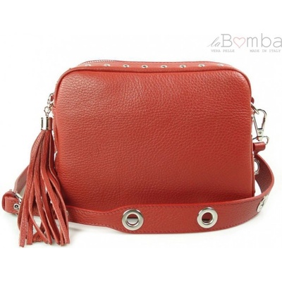 Vera Pelle kožená crossbody kabelka VP1188 hnědá