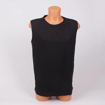 Image 1 of Мъжка памучна тениска без ръкав в черно