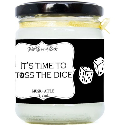 With Scent of Books Ароматна свещ - It's time to toss the dice, 212 ml (ITTD_212)