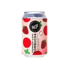 Roy Kombucha BIO jahoda a bazalka 330 ml