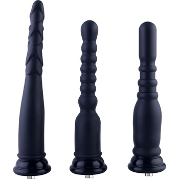 Image 1 of HISMITH HSA01 Anal Training Kit Silicone KlicLok Black 3 pcs