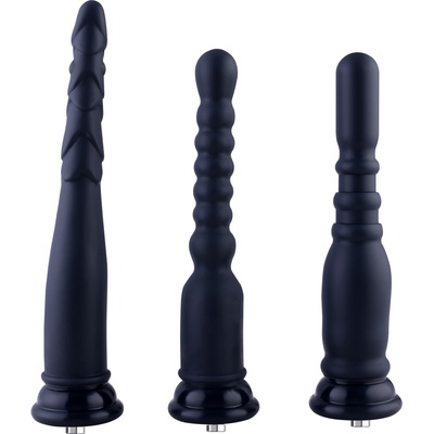 HISMITH HSA01 Anal Training Kit Silicone KlicLok Black 3 pcs