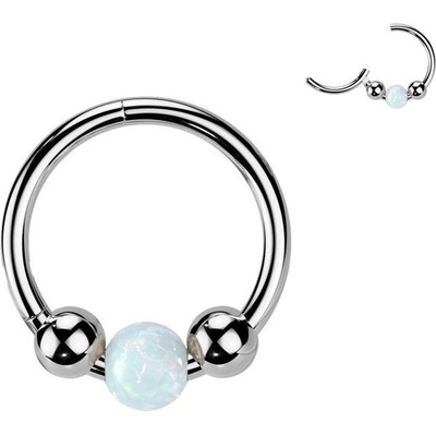 Šperky4U piercing segment s opálem titan TIT1520-1008