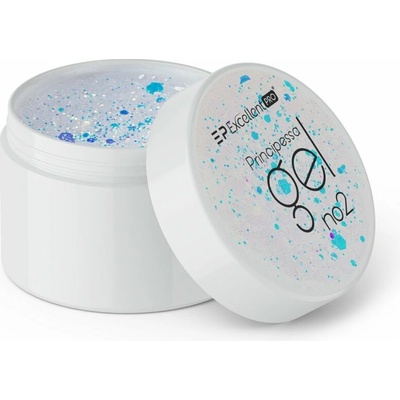 Excellent Pro gel třpytkami Principessa No2 15 g