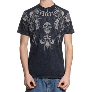 AFFLICTION мъжка тениска affliction - enshrined - black lava wash - a28217-bklv