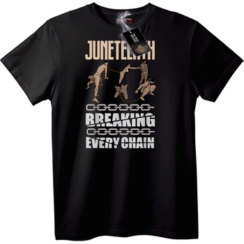 NOONEBRAND Тениска Juneteenth - Разчупване на веригите - 4XL, Black