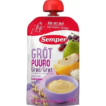 Semper Овесена каша Semper - Пауч с круша и манго, 120 g (6903)