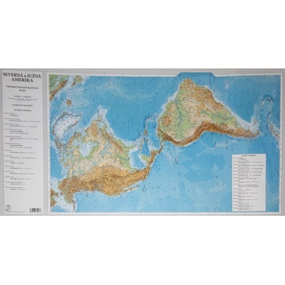 Amerika - všeobecnogeografická mapa 1:30 000 000