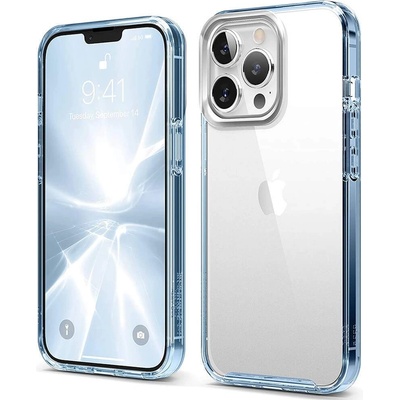 elago Hybrid Case - хибриден удароустойчив кейс за iPhone 13 Pro (прозрачен-син)