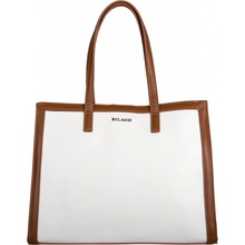 Bulaggi shopper kabelka Cecile bílá/koňaková CECILE-31181- 30 WHITE COGNAC