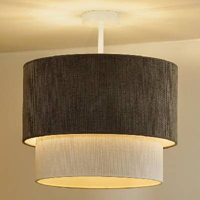 - Полилей за повърхностен монтаж CORDUROY 1xE27/15W/230V Ø 40 см кафяв/кремав (DU604864)