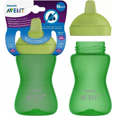 Avent hrnček Grippy s tvrdým náustkom 300ml zelená