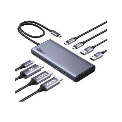 UGREEN CM639 USB-C Hub, 2x HDMI, DP, 2x USB, 2x USB-C 3.2 10Gbps, PD, 4K 60Hz