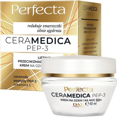 Perfecta Ceramedica Pep 3 liftingový denní a noční krém proti vráskám 50+ 50 ml