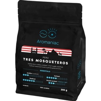 Aromaniac Aromaniac Прясно изпечено кафе Перу Tres Mosqueteros смляно 250гр
