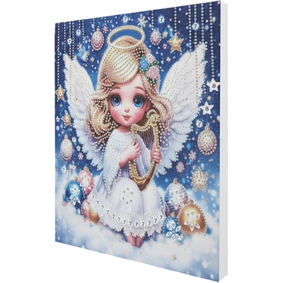 Norimpex diamantové malování 30x23cm Andělíček s harfou