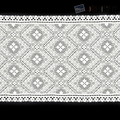 Elastická čipka biela, 175 mm