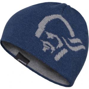 Norrøna Зимна шапка (beanie) Norrøna /29 Mid Cotton Logo Beanie - Indigo Night Melange - размер One Size (904-5232-0211)