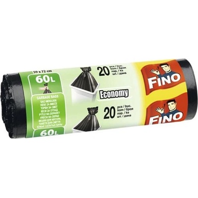 Fino Vrecia zaväzovacie Economy 60l 13 µm 20 ks čierne