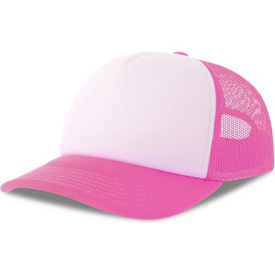 Atlantis Headwear Kid Rapper-S Trucker 5 panelová COT330295arh99-white/fuchs Bílá/fuchsiová fluo
