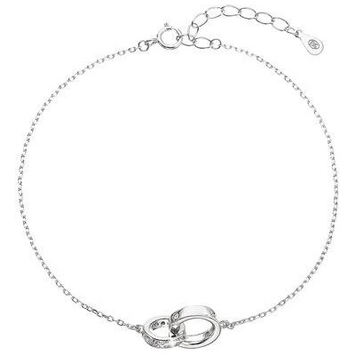 Pavona Pozlacený stříbrný ROSE náramek kroužky se zirkony 13032.1 crystal