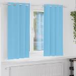 Pure Line Home Плътни завеси в цвят небесносиньо с метални халки, 2 бр. , 140 x 175 см
