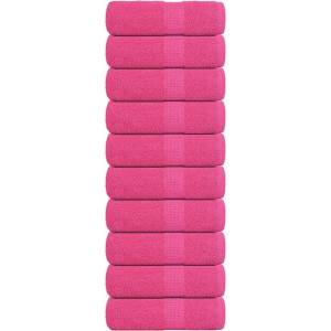 vidaXL Кърпи за гости FROGN 10 бр. Розови 30x50 см 360 г/м2 (137045)
