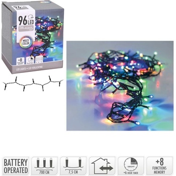 Svetelná reťaz vianočná Twinkle multicolor 96 LED
