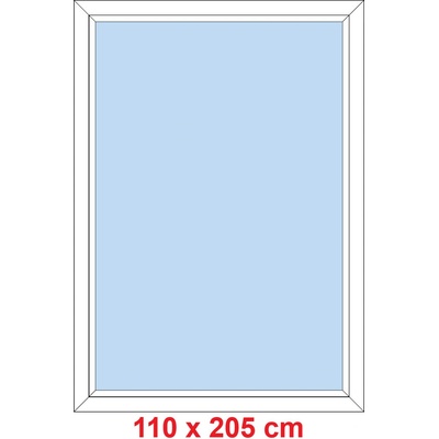 Soft Plastové okno 110x205 cm, FIX neotevíravé, Bílá/bílá
