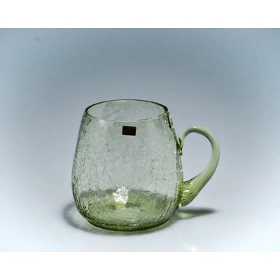 Krasglass Půllitr zelené sklo s kraklováním 500 ml