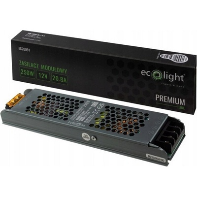 ECOLIGHT Zdroj LED slim IP20 - 12V - 21A - 250W - Premium Line EC20991