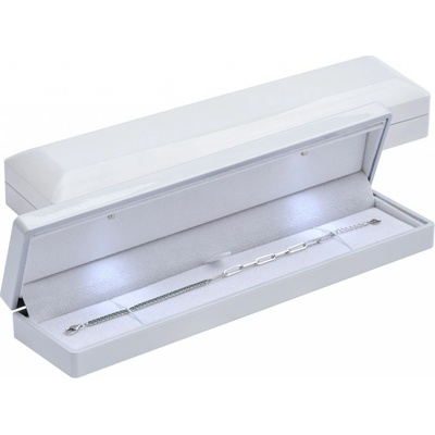 JK Luxusní dárková krabička na náramek s LED osvětlením KZ-9/A1/A1 bílá