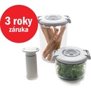 STATUS Tritan 3dílný set kulatých vakuových dóz 177305 bílá